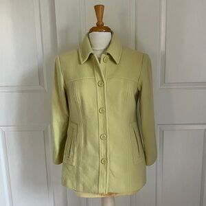 Vintage Pendleton Women's Pale Chartreuse Pea Jacket